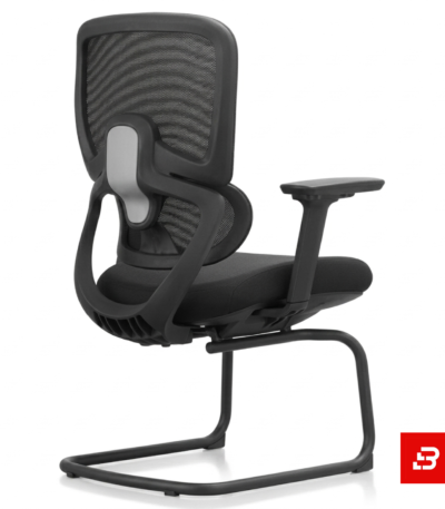 Modern black mesh visitor office chair with cantilever base for UAE offices and meeting rooms