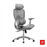 Ergonomic Mesh Office Chair with Headrest in Grey by Bahoo Interior UAE