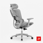 Ergonomic Mesh Office Chair with Headrest in Grey by Bahoo Interior UAE