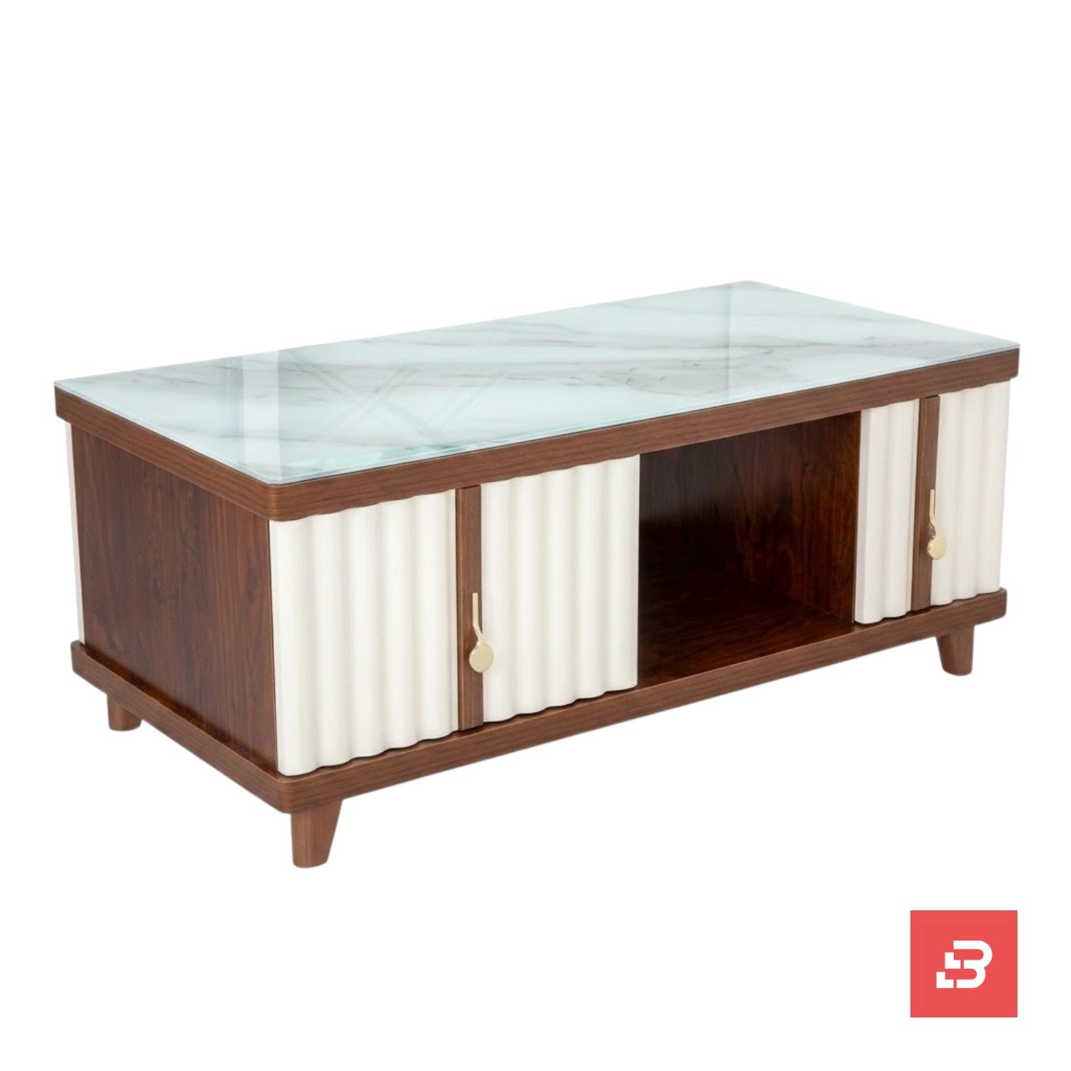 WhatsApp Image 2026-08-04 at 9.59.40 AM Bahoo Crestwood Fluted Storage Coffee Table | Modern Living Room Furniture - Image 1