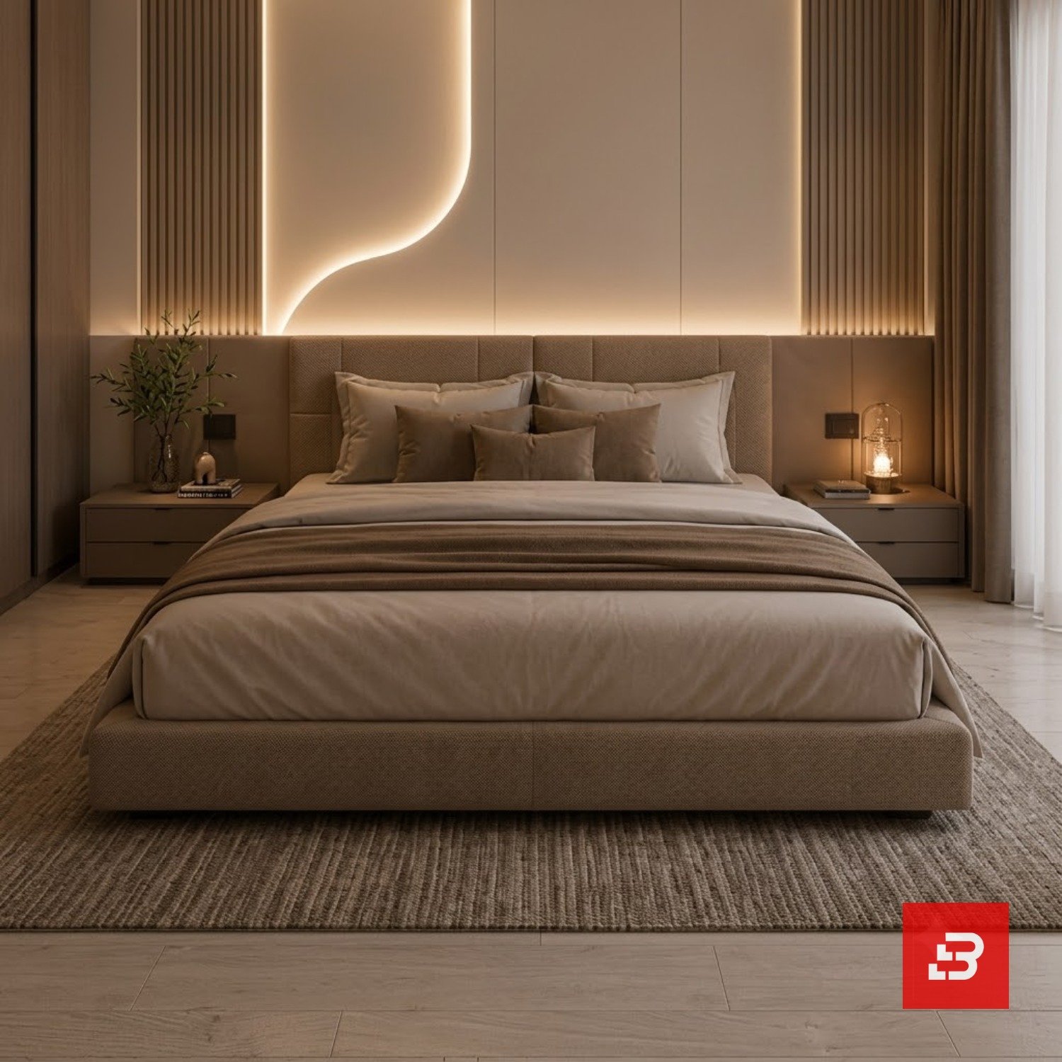 WhatsApp Image 2026-08-07 at 4.07.04 PM Bahoo Mirage Panel-Tufted Platform Bed | Luxury Bedroom Furniture - Image 1