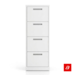 Modern white 4-drawer office vertical filing cabinet by Bahoo Interior UAE